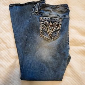 VIGOSS medium blue Heritage Fit boot cut Jeans. Plus size 20 Length 32